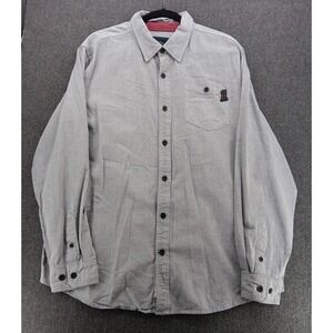 Harley‎ Davidson shirt Men's XL Button Down#1 Logo Gray Check Long Sleeve